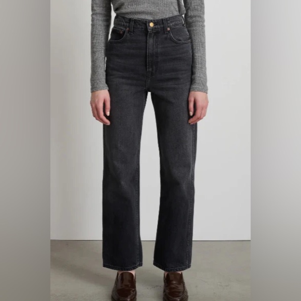 NWOT B Sides Plein High Rise Straight Jean in Stil Black, size 27